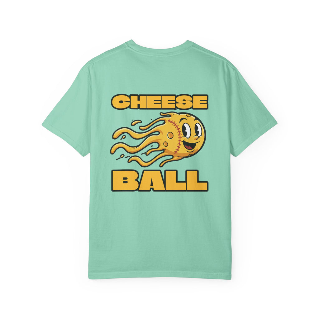 Cheese Ball Graphic T-shirt | Retro Mascot Illustration