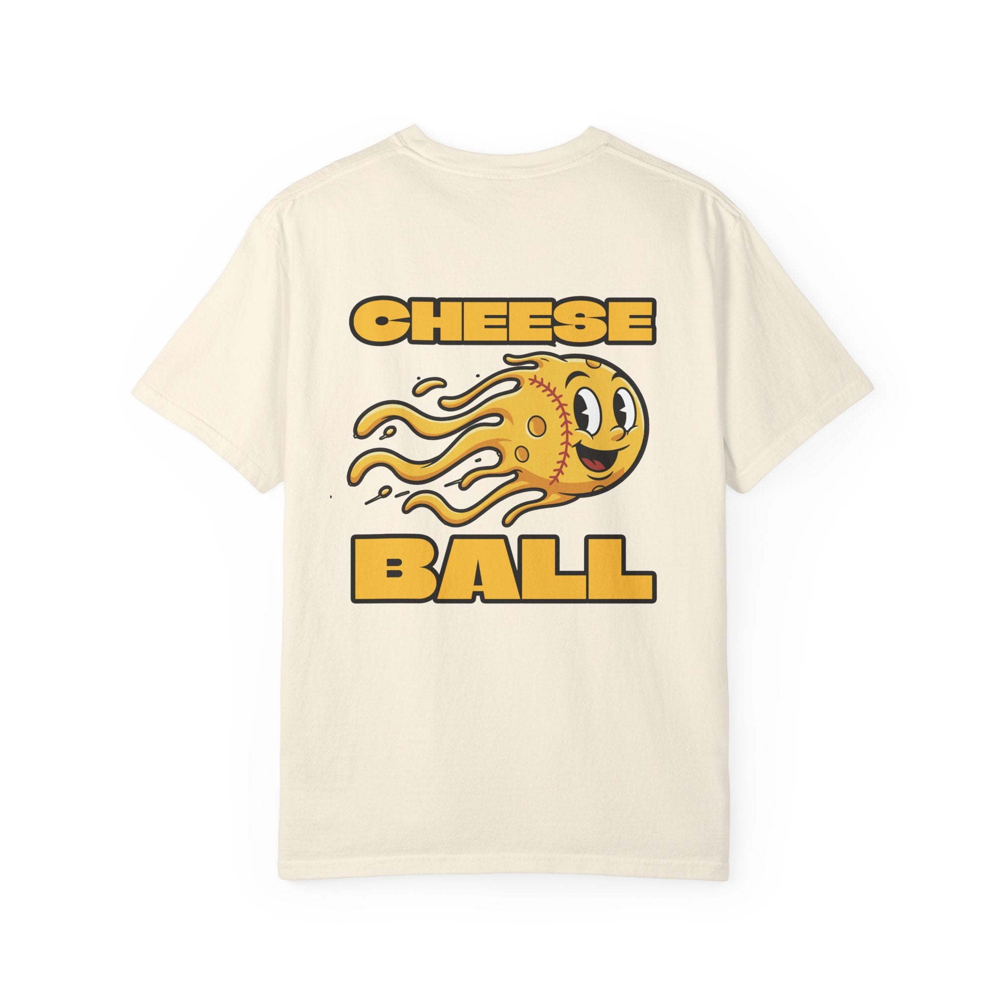 Cheese Ball Graphic T-shirt | Retro Mascot Illustration