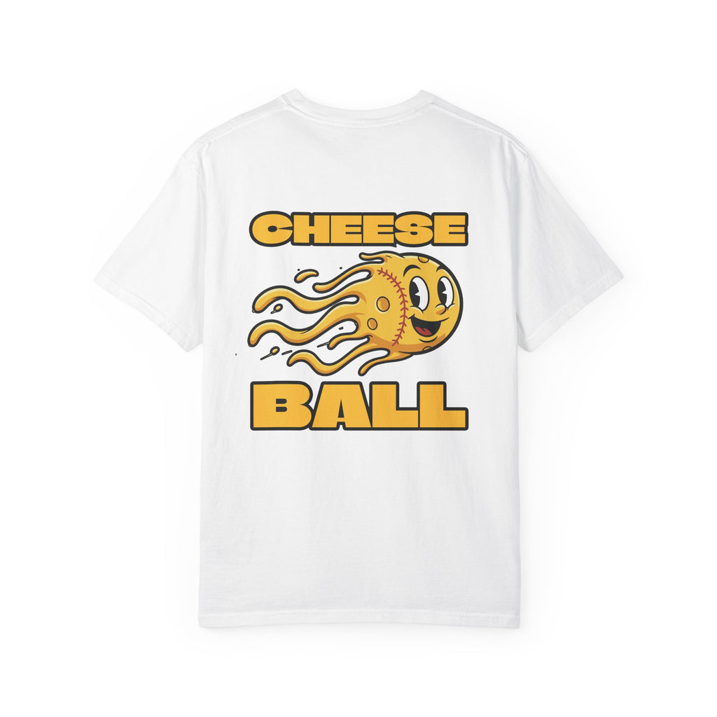 Cheese Ball Graphic T-shirt | Retro Mascot Illustration