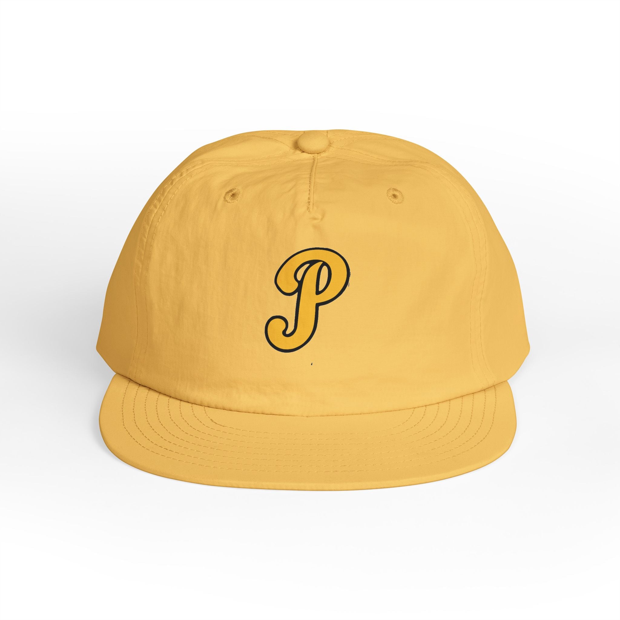 Yellow Script P Letter vintage | Embroidered Baseball Hat